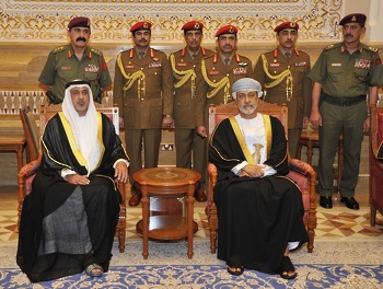 جلالة السلطان هيثم بن طارق يستقبل الشيخ سلطان بن خليفة