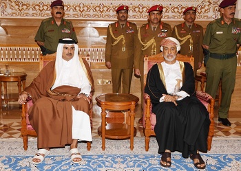 جلالة السلطان يستقبل أمير قطر