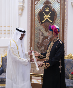 جلالة السلطان هيثم يستقبل رئيسُ دولة الإمارات العربية المتحدة