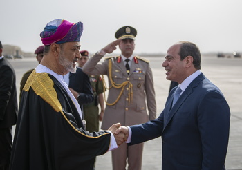 جلالة السلطان هيثم يستقبل فخامة الرئيس عبد الفتاح السيسي رئيس جمهورية مصر العربية