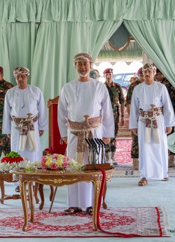 Seine Majestät der Sultan trifft die Scheichs und Würdenträger des Gouvernorats Musandam