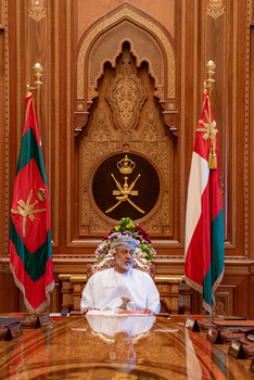 His Majesty Sultan Haitham bin Tarik Al Said met with business owners and representatives from small and medium enterprises and startups.