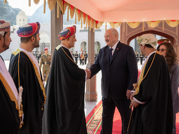 Seine Majestät der Sultan empfängt den Präsidenten der Republik Belarus