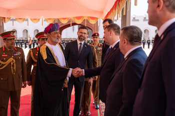 Seine Majestät der Sultan empfängt den Präsidenten der Republik Belarus