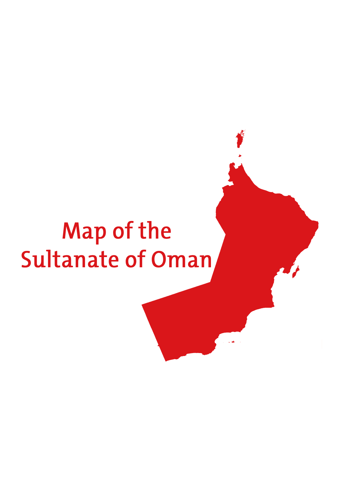 Map of the Sultanate of Oman