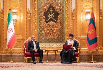 Seine Majestät der Sultan empfängt den Präsidenten der Islamischen Republik Iran