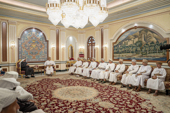 Seine Majestät der Sultan empfängt den Präsidenten der Vereinigten Arabischen Emirate