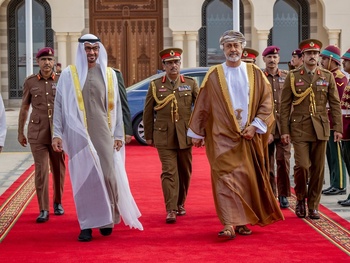 Su Majestad el Sultán recibe al Presidente de los Emiratos Árabes Unidos