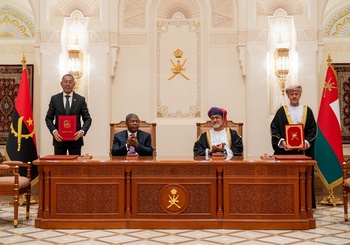 Su Majestad el Sultán recibe a Su Excelencia el Presidente João Manuel Lourenço, Presidente de la República de Angola