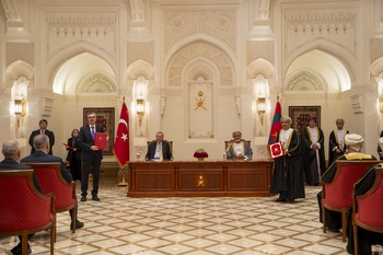 جلالة السلطان المعظم يستقبل الرئيس التركي بتاريخ 22/10/2025