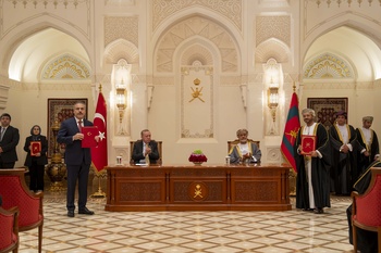 جلالة السلطان المعظم يستقبل الرئيس التركي بتاريخ 22/10/2025