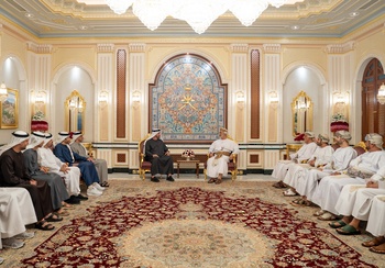 Su Majestad el Sultán recibe al Presidente de los Emiratos Árabes Unidos