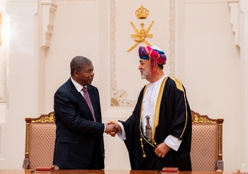 Su Majestad el Sultán recibe a Su Excelencia el Presidente João Manuel Lourenço, Presidente de la República de Angola