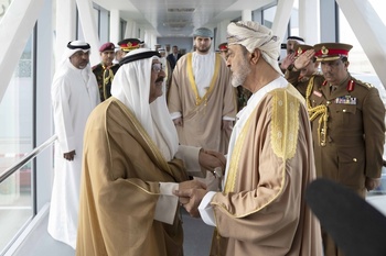 Su Majestad el Sultán recibe a Su Alteza Mishal Al-Ahmad Al-Jaber Al-Sabah, Emir del Estado de Kuwait
