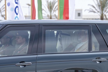 Su Majestad el Sultán recibe a Su Alteza Mishal Al-Ahmad Al-Jaber Al-Sabah, Emir del Estado de Kuwait