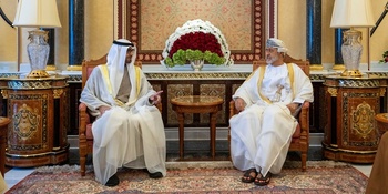 Sa Majesté le Sultan Haitham reçoit le Président des Émirats arabes unis