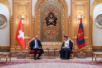 Sa Majesté le Sultan reçoit le Président de la Confédération suisse