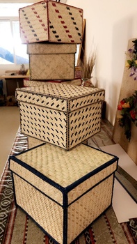 La artesanía de hojas de palma 