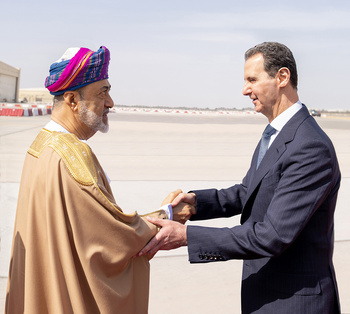 Sa Majesté le Sultan reçoit le Président de la République arabe syrienne