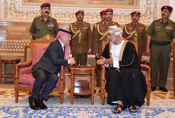 Sa Majesté le Sultan reçoit le Roi de Jordanie 