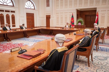 Réunion du Conseil des ministres au Fort Al Shumoukh dans l\'État de Manah, le 09/03/2021