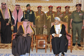 Seine Majestät Sultan Haitham bin Tarik empfängt den König des Königreichs Saudi-Arabien