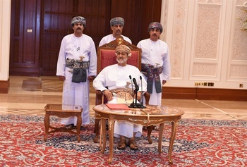 Sa Majesté le Sultan rencontre les cheikhs du gouvernorat de la Sharqiyah Nord